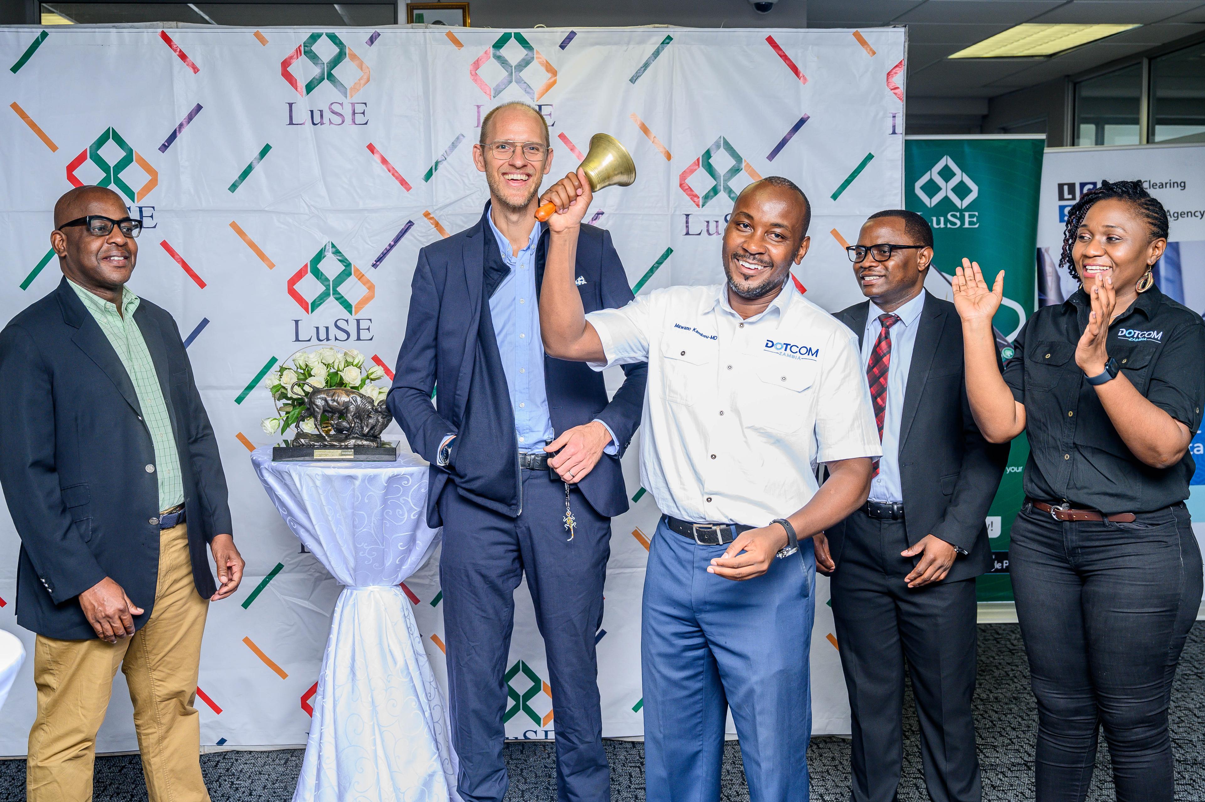 Dot Com Zambia Bell Ringing Ceremony at LuSE for Secondary Trading Commencement